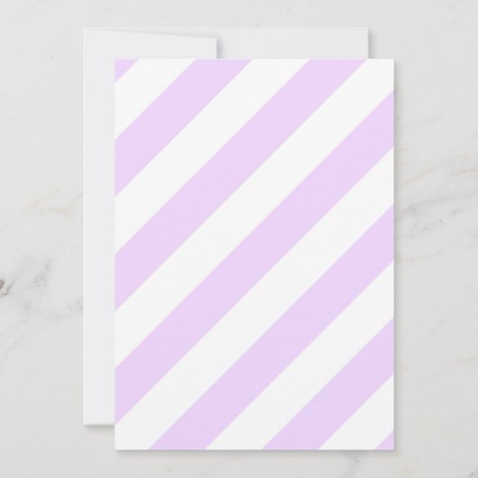 18誕生日 – 紫ののストライプ金ゴールドバルーン 招待状 (裏面)