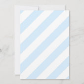 18誕生日 – 青いのストライプ金ゴールドバルーン 招待状 (裏面)