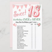 18誕生日EverまたはNeverゲーム (正面/裏面)