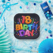 18誕生祝い ペーパープレート (パーティー)