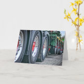 18輪トラック運転手誕生日 カード (黄色い花)