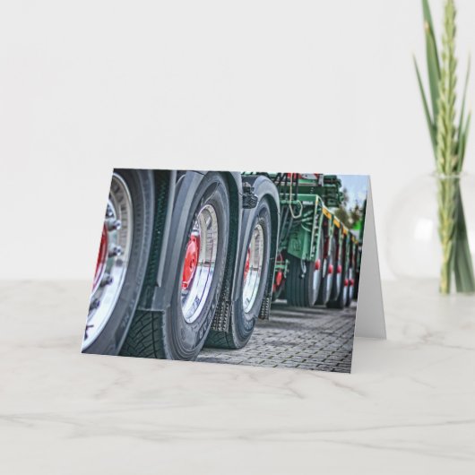 18輪トラック運転手誕生日 カード (正面)