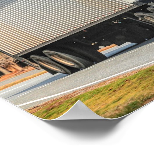 18輪車樹皮トレーラー ポスター (角)