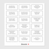 18非公式ゲスト名住所配送料 シール (シート)