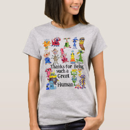 18面白いキャラクターエイリアンの感謝 Tシャツ