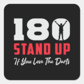 180ダーツブルズイェダーツボード矢おもしろい矢ギフト スクエアシール (正面)