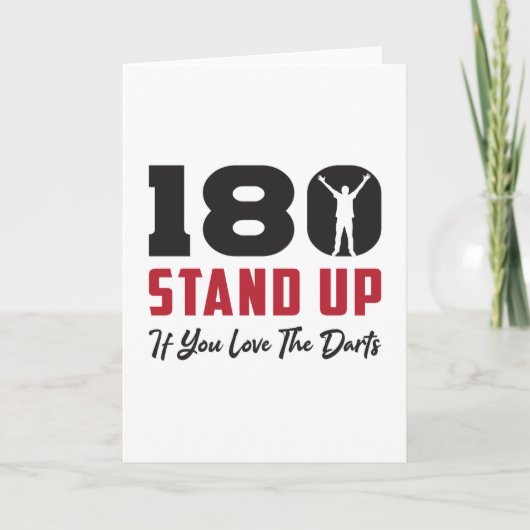 180ダーツブルゼイダートボード矢印おもしろいギフトアイディア カード (正面)