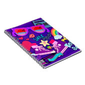 180代の紫色のコラージュ ノートブック (右側)