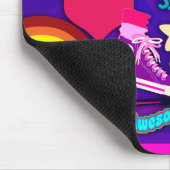 180代の紫色のコラージュ マウスパッド (コーナー)