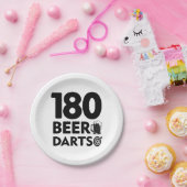 180日ビアアンドダーツ ペーパープレート (パーティー)