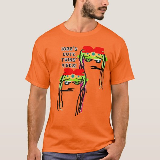 1800の可愛い双子のTシャツ！ Tシャツ (正面)
