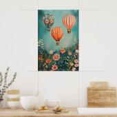 1800フローティング熱気球 ポスター (キッチン)
