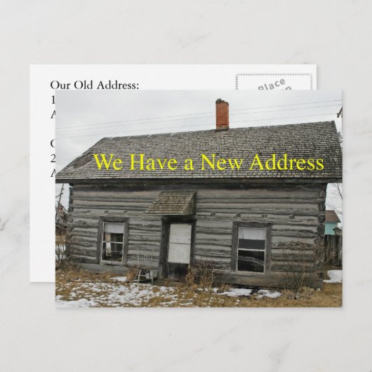 1800年代のキャビンカードの変更 案内ポストカード (正面/裏面)