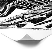 1800年代のメキシコで「スケルトン葬儀屋」。 ポスター (角)