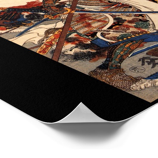 1800年代の武士 ポスター (角)