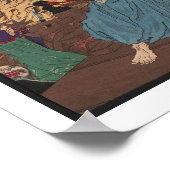 1800年代の武芸と戦う織田信長日本の ポスター (角)