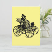 1800年代の男ビクトリアン女の馬車ワゴンアート シーズンカード (スタンド正面)