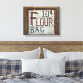 1800年代の西キッチンデコール古いフラワーサイン キャンバスプリント (インサイチュ (寝室))