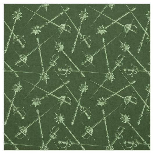 1800年代の近接武器、緑 ファブリック (見本)