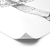 1800年代アートかわいい女の子が人形を持ち ポスター (角)