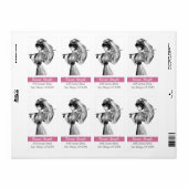 1800年代アートの傘を持った女性 ラベル (フルシート)