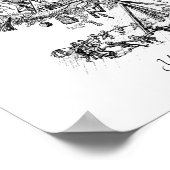 1800年代アートキッドの歌と踊りクリスマスツリー ポスター (角)