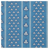 1800年代半ばの葉状ストライプ、青 ファブリック (クローズアップ)