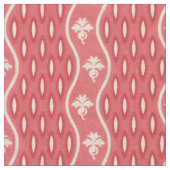 1800年代半ば波ストライプ状、ピンク ファブリック (クローズアップ)