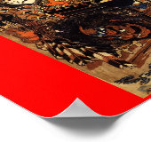 1800年代頃の戦闘中の侍 ポスター (角)