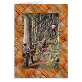 1800年代頃の「ブリティッシュ・コロンビア州でのロギング」