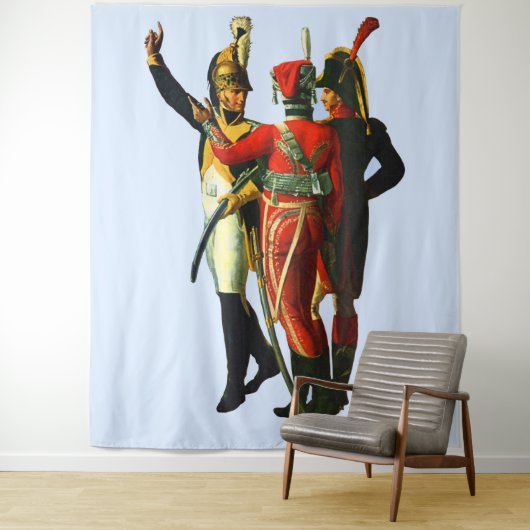 1800年頃フランスのの3人の兵士 タペストリー (インサイチュ)