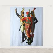 1800年頃フランスのの3人の兵士 タペストリー (正面)