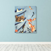 1800日本の年代頃の古い海絵を描の生活 キャンバスプリント (インサイチュ (ウッドフロア))