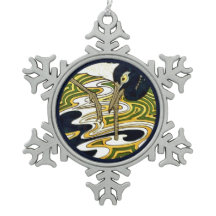 1800sクレーンとオダマキ（植物）パネルからのクレーンタイル