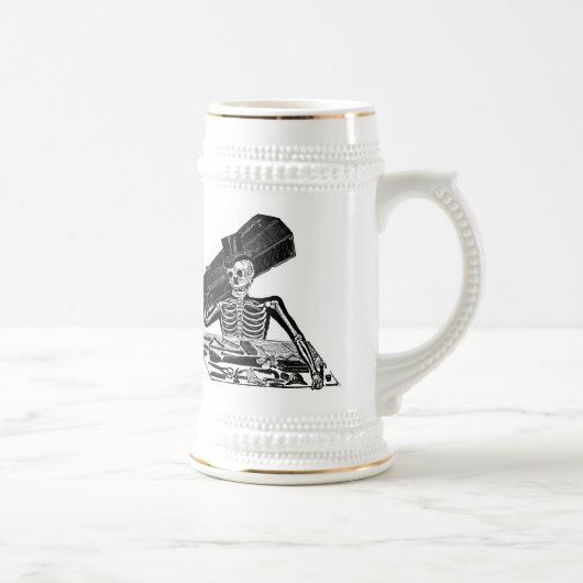 1800'sメキシコ頃"人々Calavera"の ビールジョッキ (右)