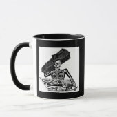 1800'sメキシコ頃"人々Calavera"の マグカップ (左)
