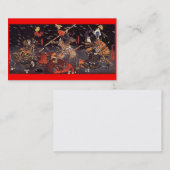 1800's名刺頃戦争の武士、 名刺 (正面/裏面)