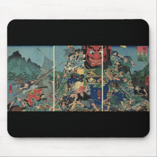 1800's頃戦争の絵画の武士 マウスパッド