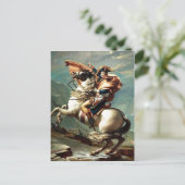 1801年のナポレオン・クロッシング・ザ・アルプス、ジャック・ルイ・デイビス ポストカード (スタンド正面)