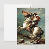 1801年のナポレオン・クロッシング・ザ・アルプス、ジャック・ルイ・デイビス ポストカード (正面/裏面)