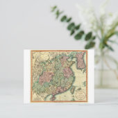 1801年ジョン・カリー中国・韓国の地図 ポストカード (スタンド正面)