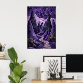 1802年の宇宙超現実主義の夢の風景 ポスター (ホームオフィス)