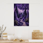 1802年の宇宙超現実主義の夢の風景 ポスター (キッチン)