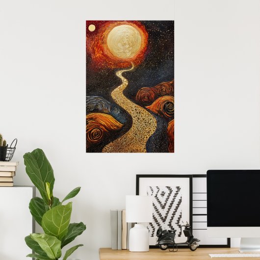 1803年の宇宙超現実主義の夢の風景 ポスター (ホームオフィス)