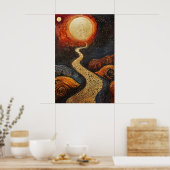 1803年の宇宙超現実主義の夢の風景 ポスター (キッチン)