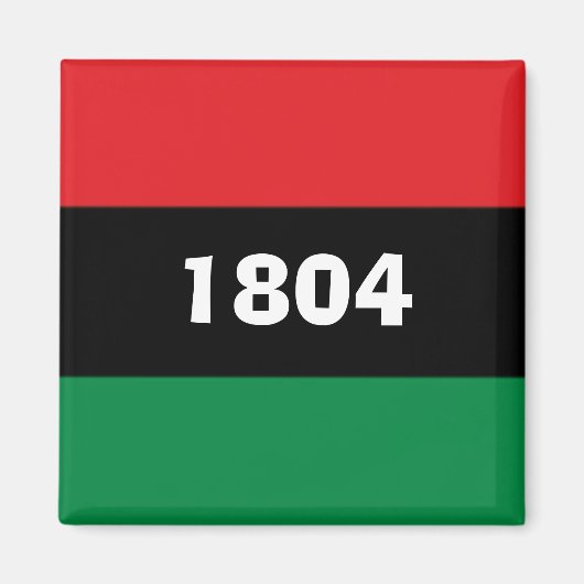 1804ハイチパンアフリカの色  マグネット (正面)