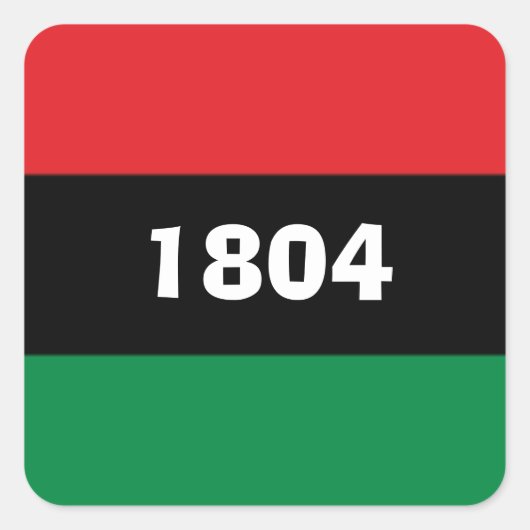 1804ハイチ・パン・アフリカの色 スクエアシール (正面)