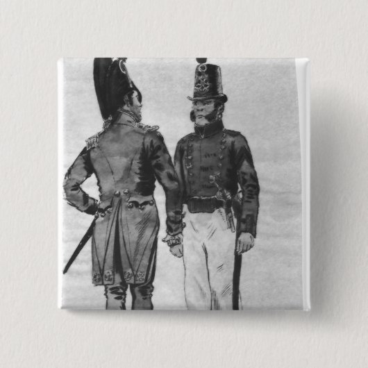 1804年から1814年までフランスのな海兵隊員のコスチューム 缶バッジ (正面)