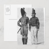 1804年かフランスのら1814年までの海兵隊のコスチューム ポストカード (正面/裏面)