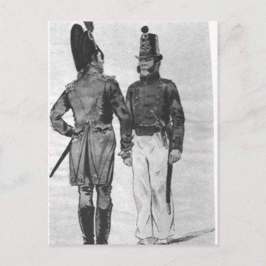 1804年かフランスのら1814年までの海兵隊のコスチューム ポストカード (正面)